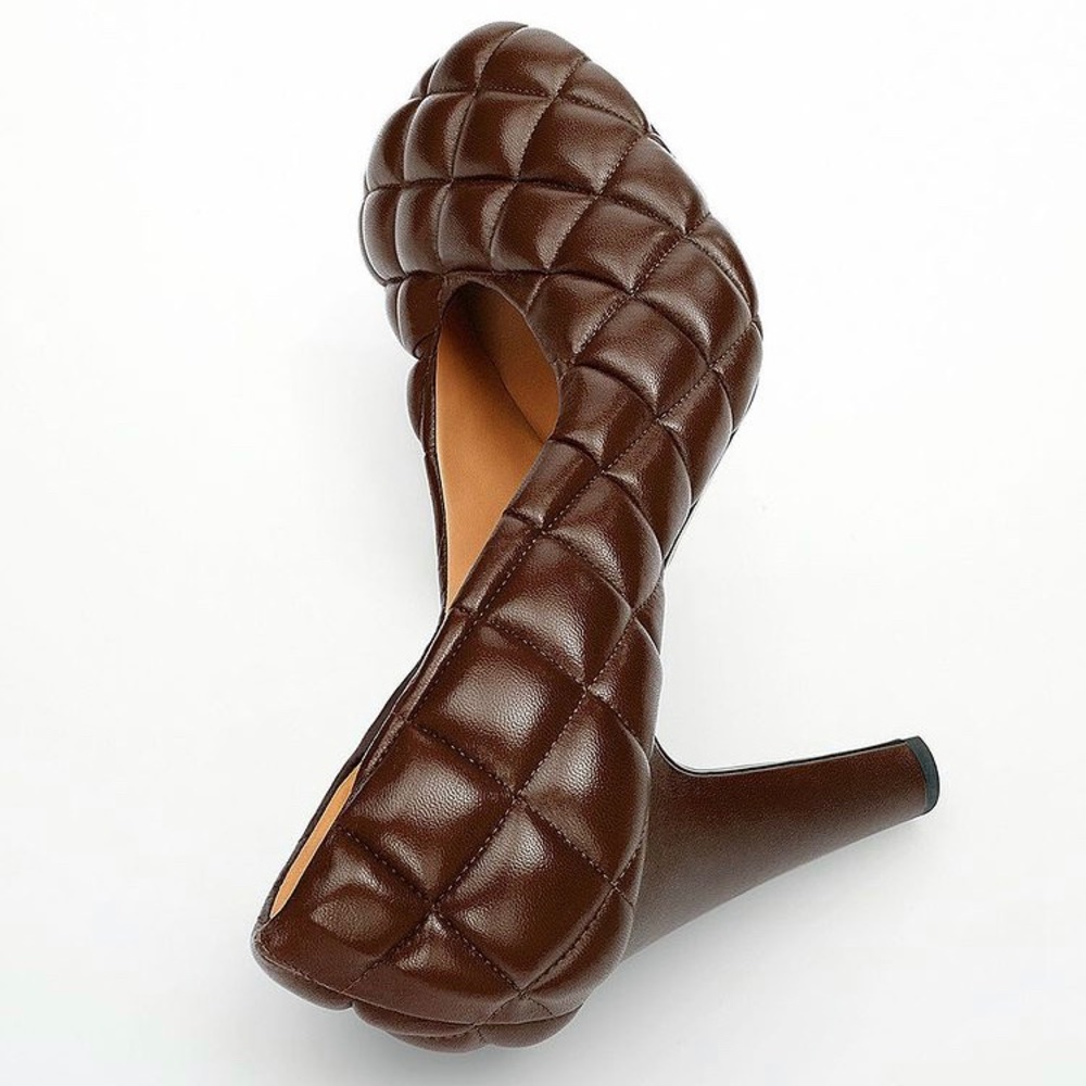 Bottega Veneta PADDED BLOC PUMPS brown size 40